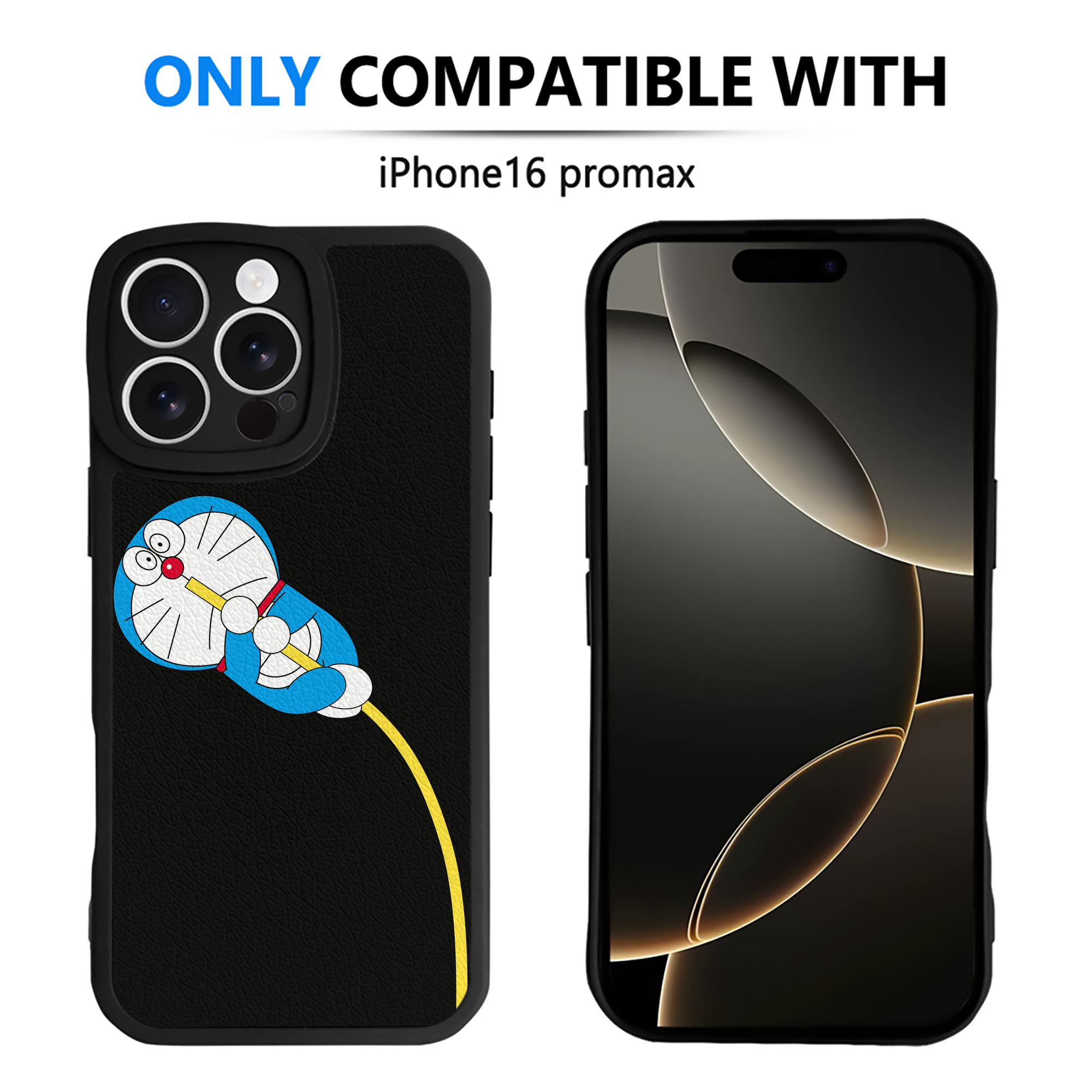（画像用） ドラえもん Doraemon 【iPhone 16シリーズ対応】シリコンスマホケース（レザー調） 材質：シリコン